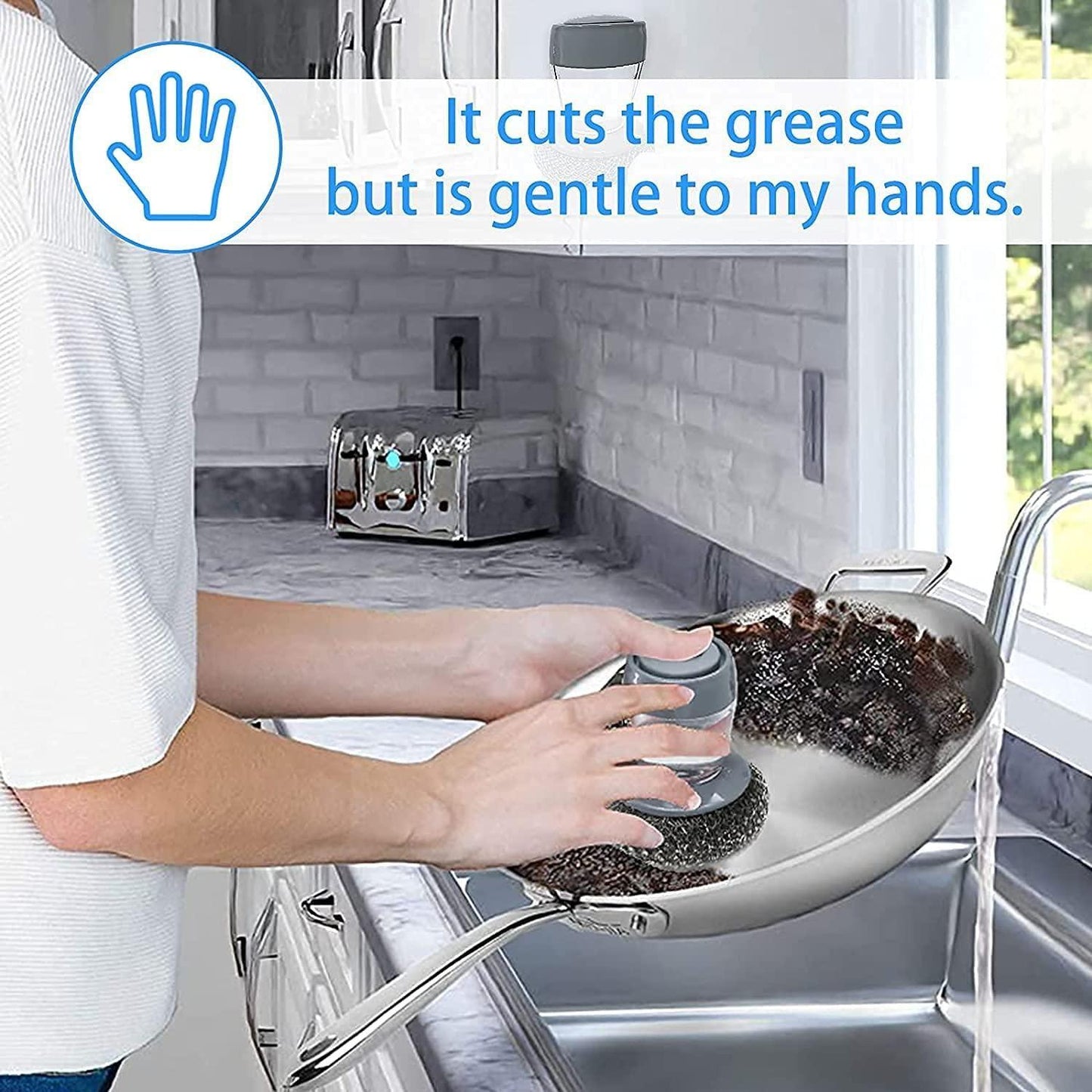 Soap Dispensing Palm Brush