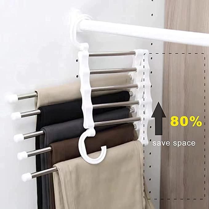 Premium 5-Layer Space-Saving Pants Hanger