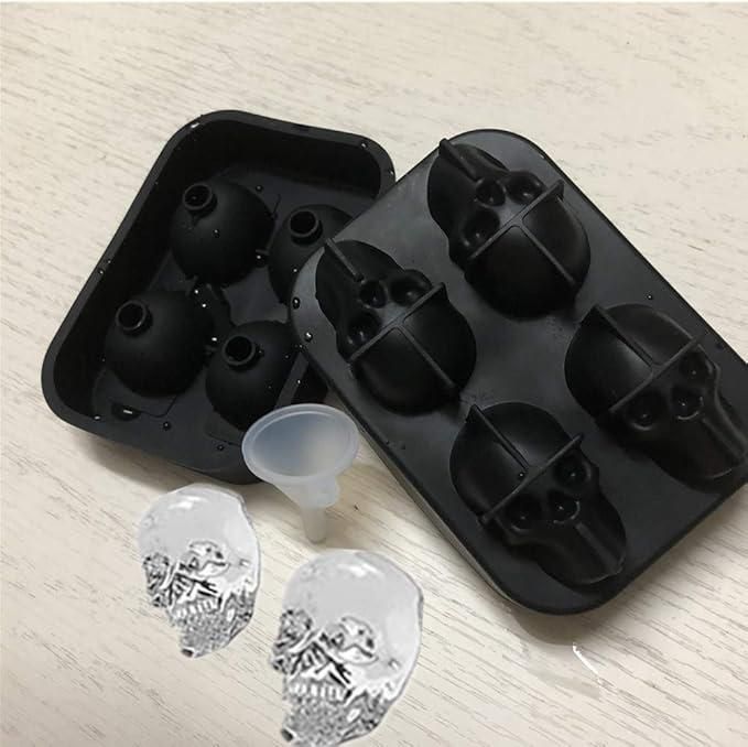 3D Skull Silicone Ice Cube Tray – Bold & Durable