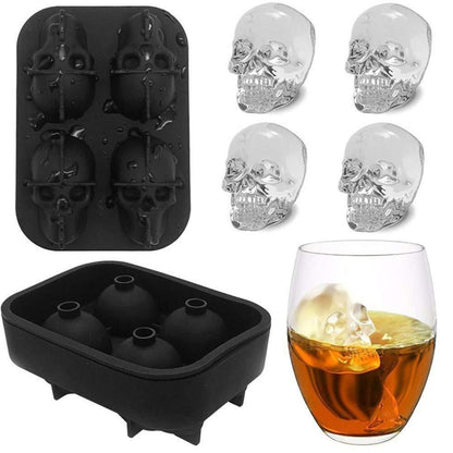 3D Skull Silicone Ice Cube Tray – Bold & Durable
