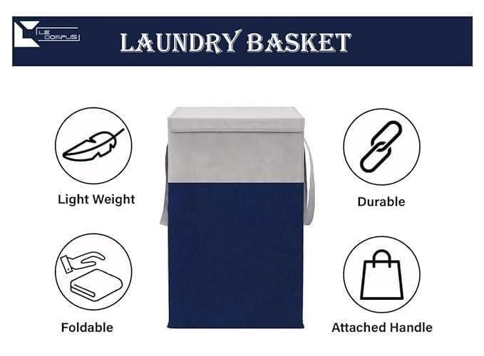 Laundry Basket with Lid & Side Handles – 35L