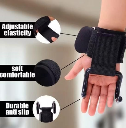 Weight Lifting Rod Hooks Wrist Support