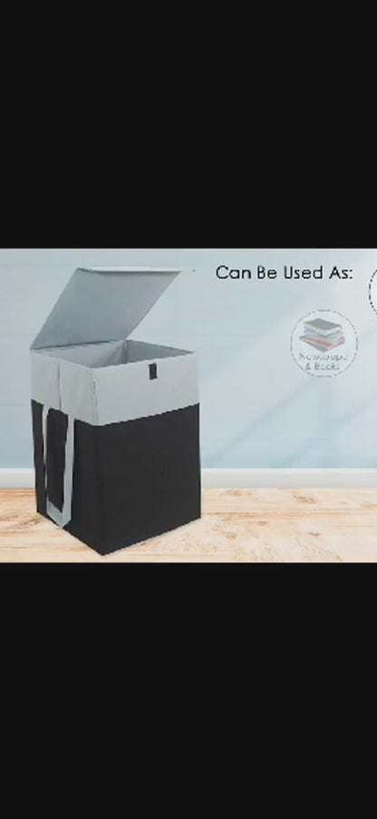 Laundry Basket with Lid & Side Handles – 35L